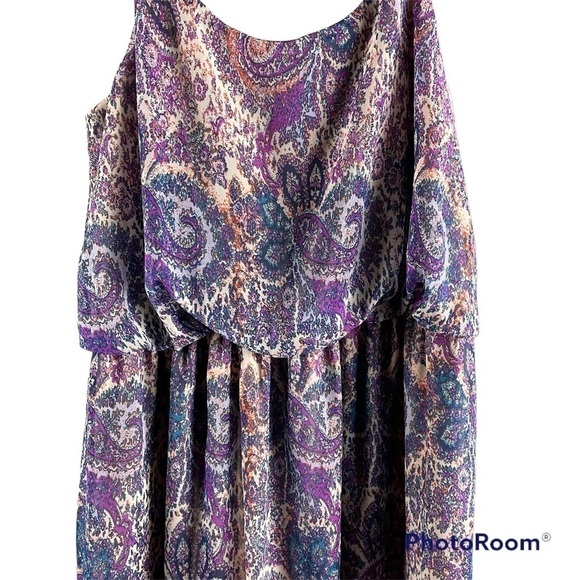 FIRE Los Angeles Paisley Maxi Dress Woman’s Size Medium - Picture 2 of 9
